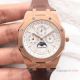 Replica Audemars Piguet Royal Oak Rose Gold Brown Leather Watch for men (11)_th.jpg